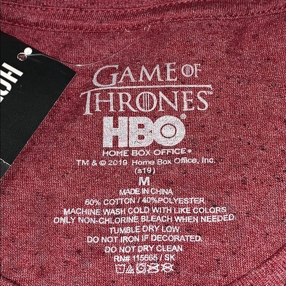HOT TOPIC GAME OF THRONES Targaryen Speckled TEE! - Picture 5 of 6